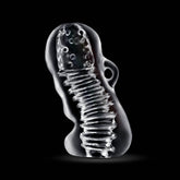 Rize Squeezy (Clear) – Textured Male Masturbator Sleeve Strokers - Manual